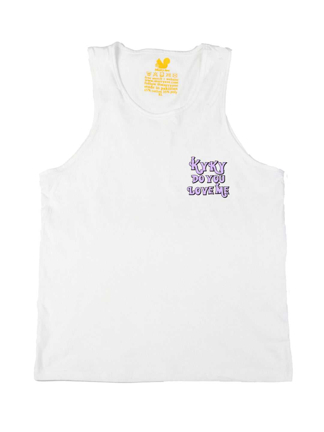 Kyky Do You Love Me Purple Pocket Tank Top