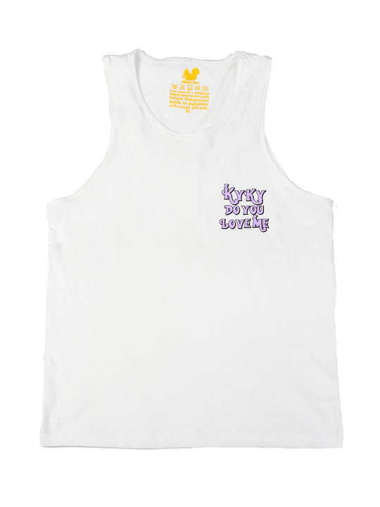 Kyky Do You Love Me Purple Pocket Tank Top