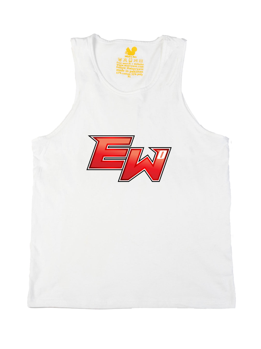 Elijah White Logo Tank Top