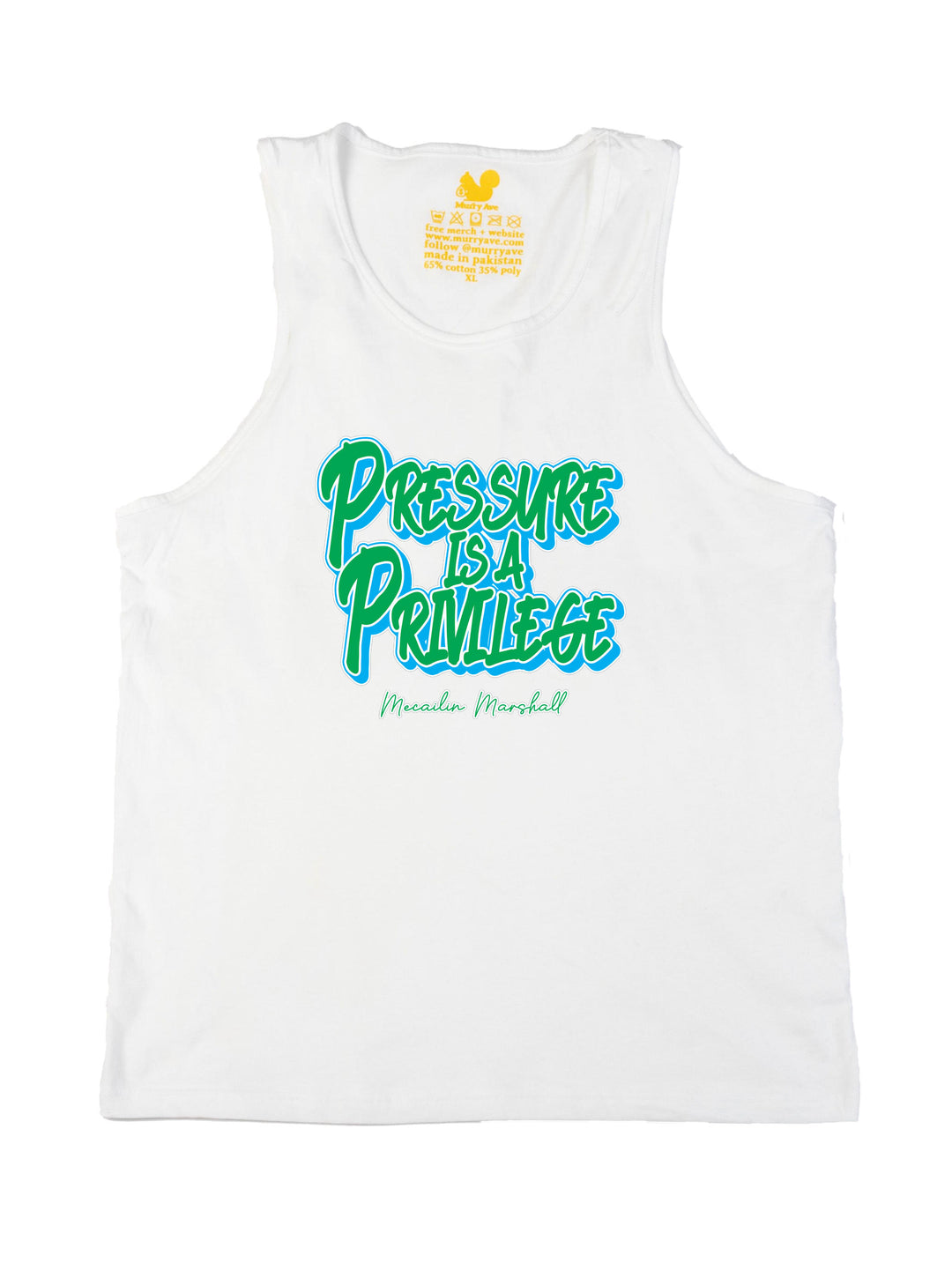 Mecailin Marshall Slogan Tank Top