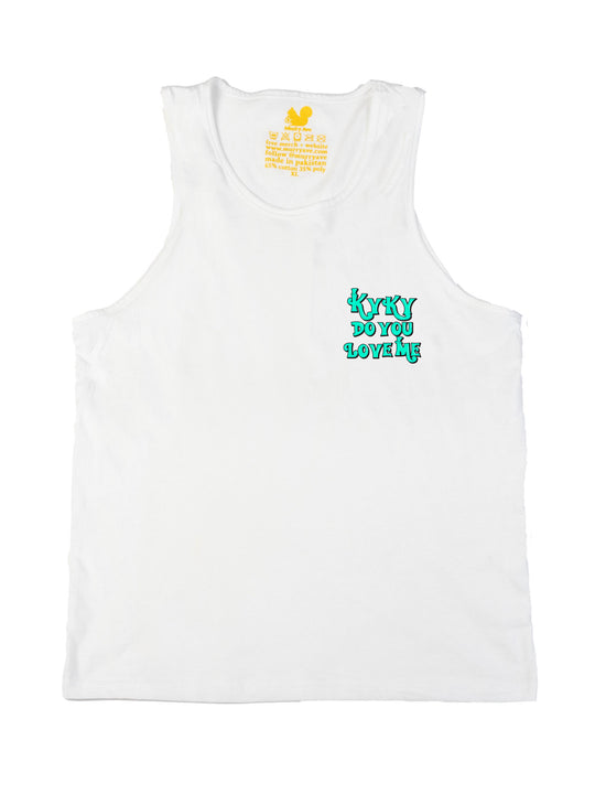 Kyky Do You Love Me Teal Pocket Tank Top