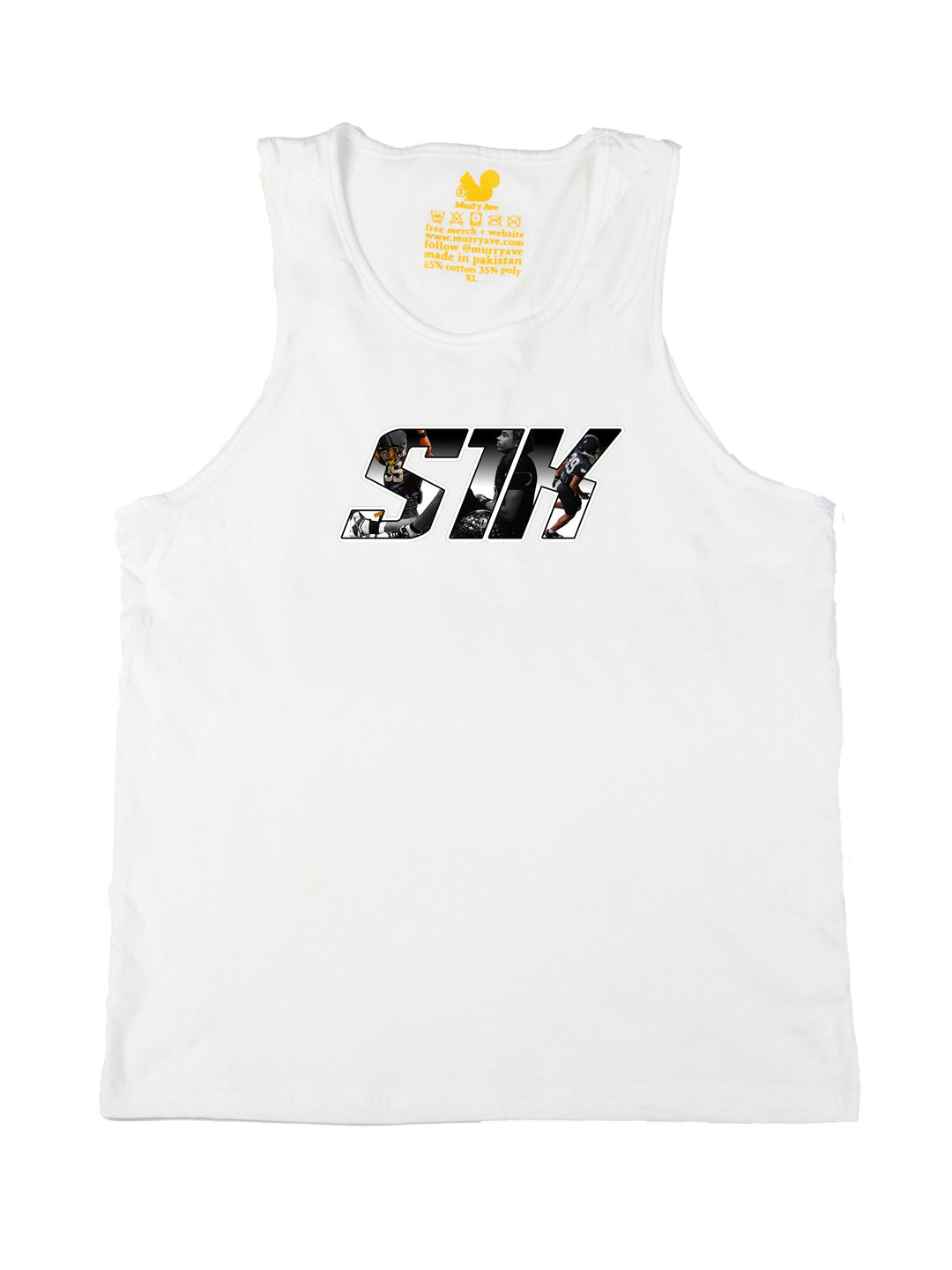 Kavin White Initials Tank Top