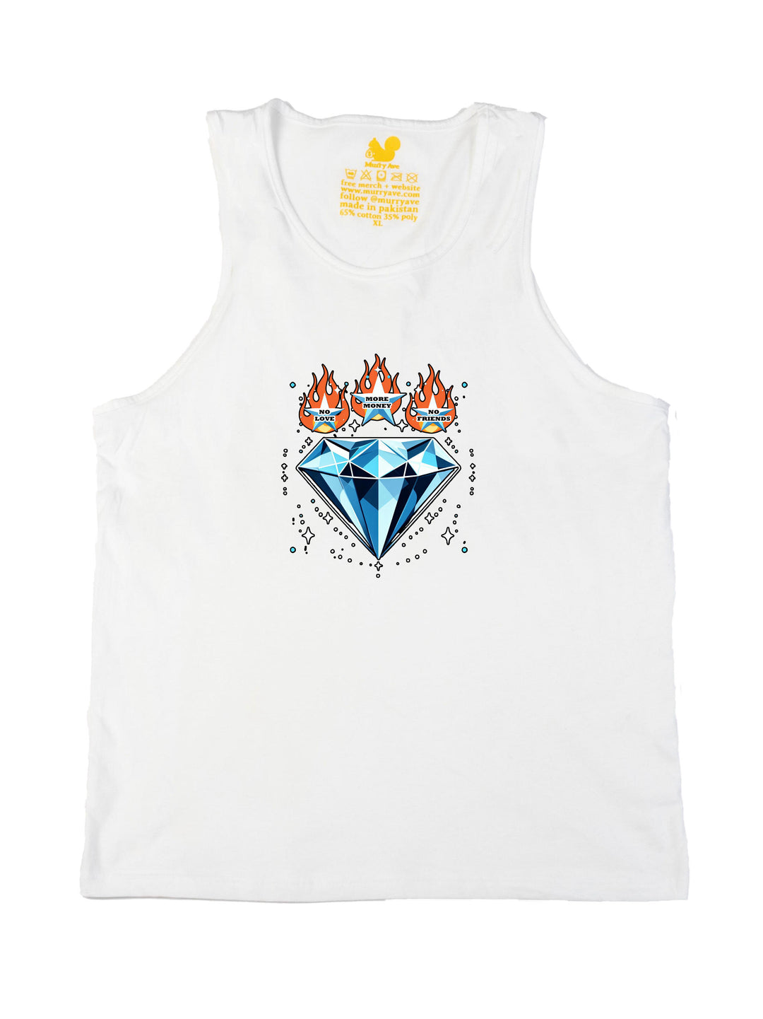 zerrick harris rhinestone Tank Top