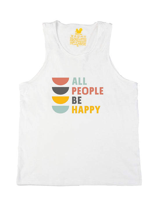 All People Be Happy Logo Tank Top