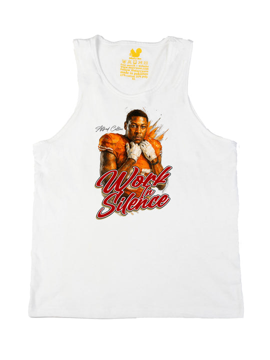 Work In Silence Portrait Tank Top