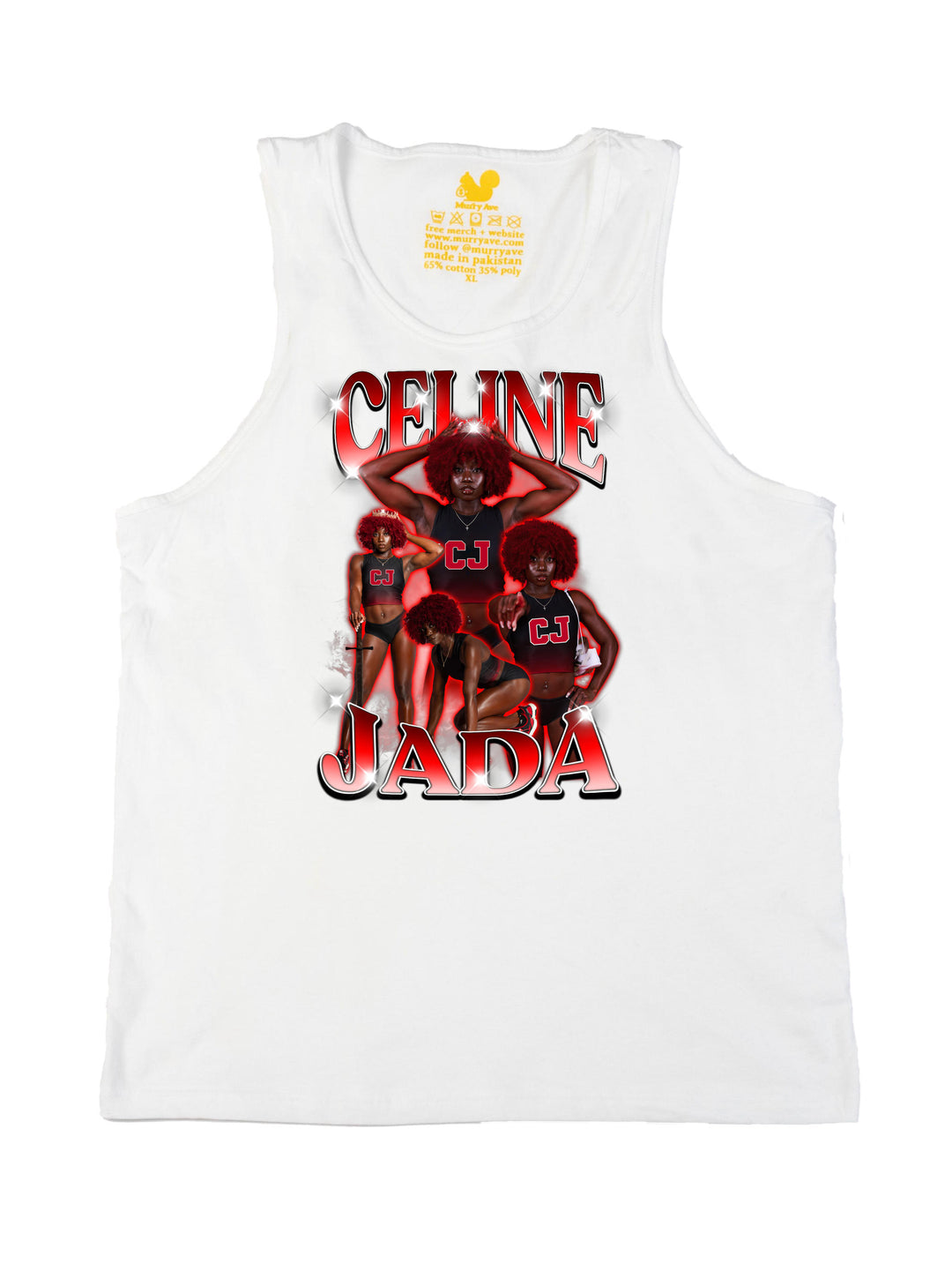 Celine Brown Collage Tank Top