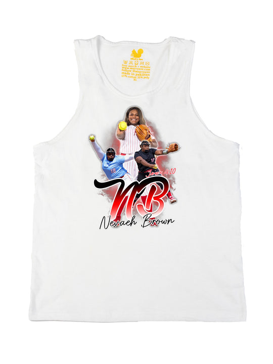 Nevaeh Brown Initials Tank Top