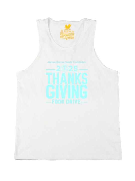 Jayvon Graves Foundation 2025 Thanks Giving Blue R Tank Top
