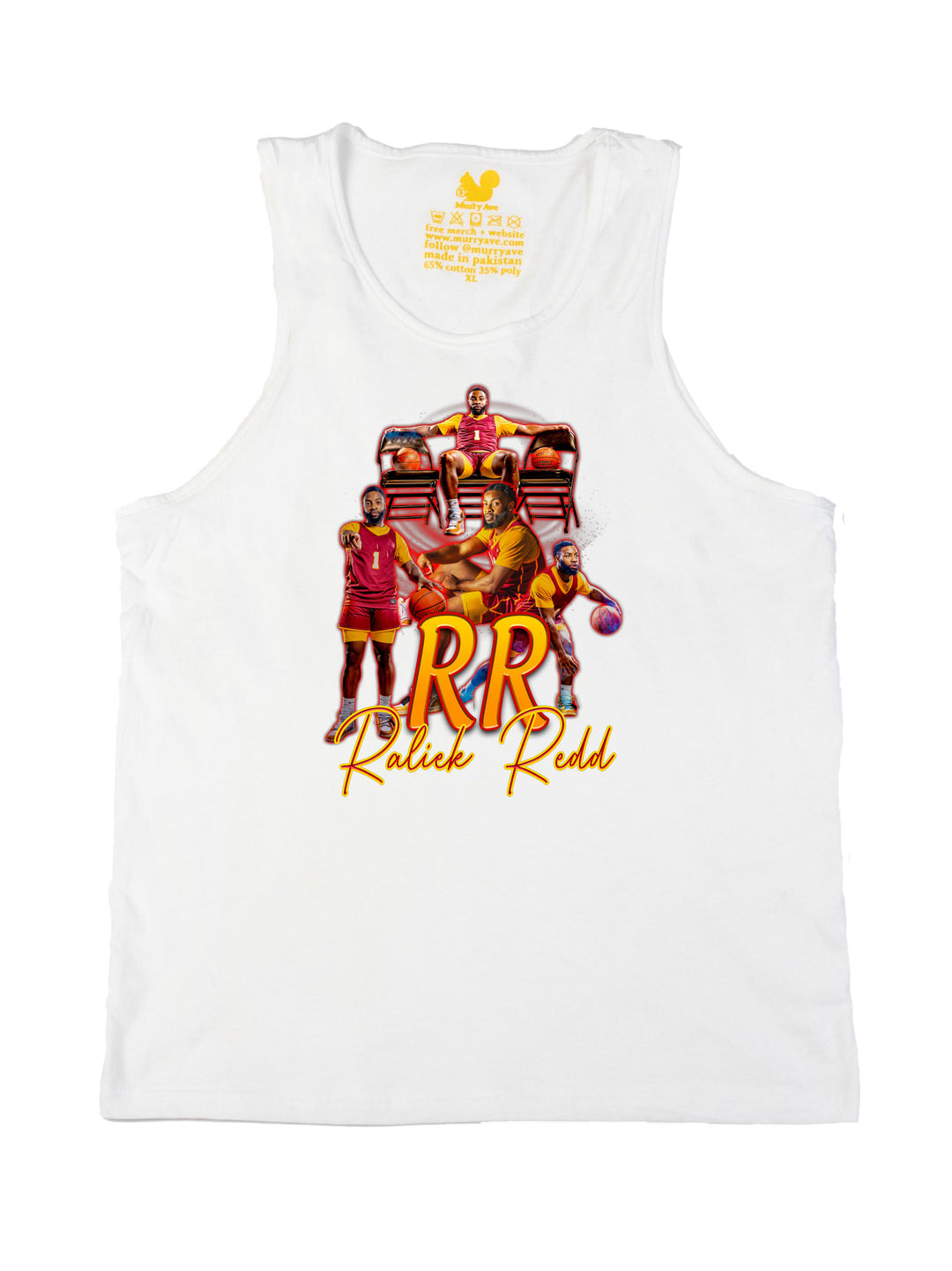 Raliek Redd Initials Tank Top