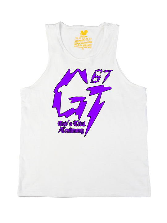 James Glover Tyson Logo Purple Tank Top