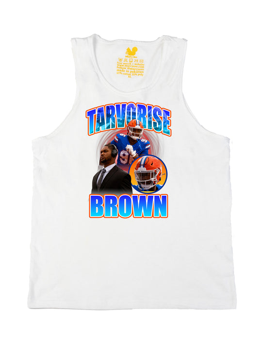 Tarvorise Brown Collage Tank Top