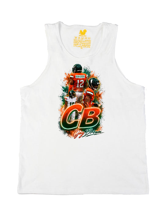 Cjay Brown Initials Tank Top