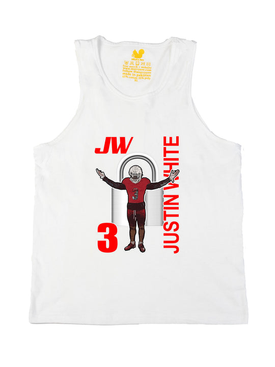 Justin White Tank Top