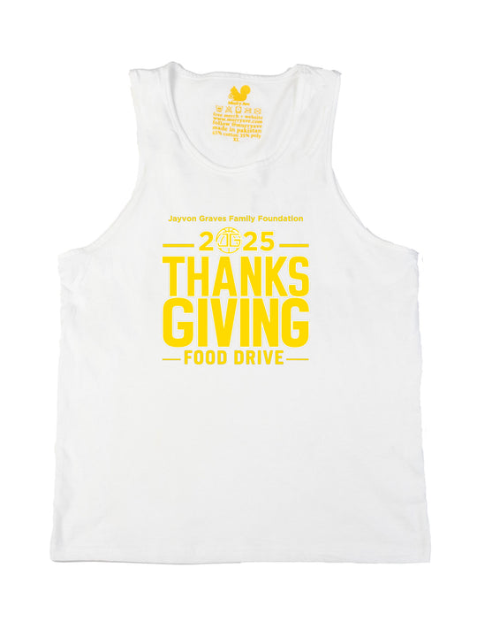Jayvon Graves Foundation 2025 Thanks Giving Yellow R Tank Top