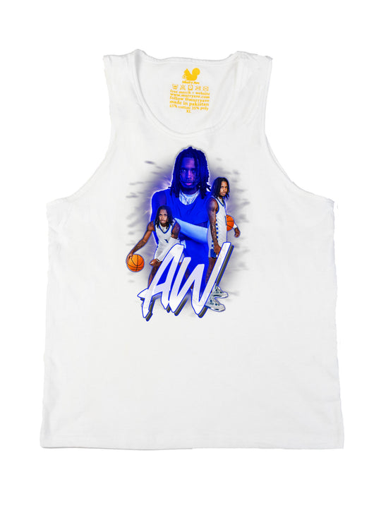 AJ White Collage Tank Top