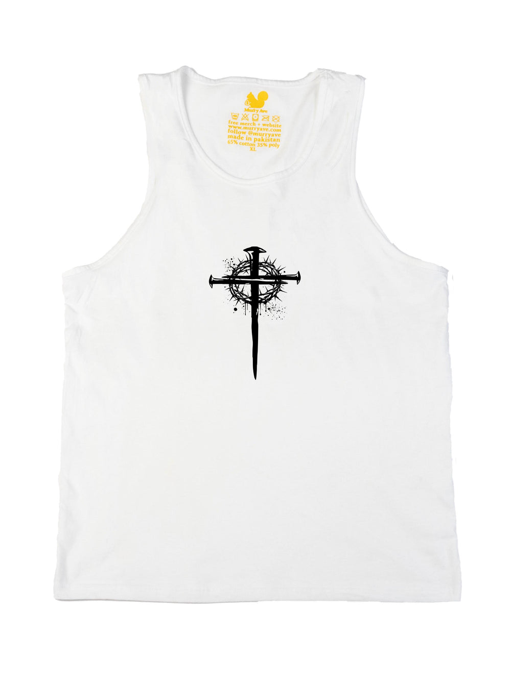 Cross with Crown Logo Black Tank Top