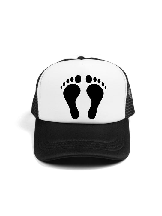KP Footprint Black Trucker Hat
