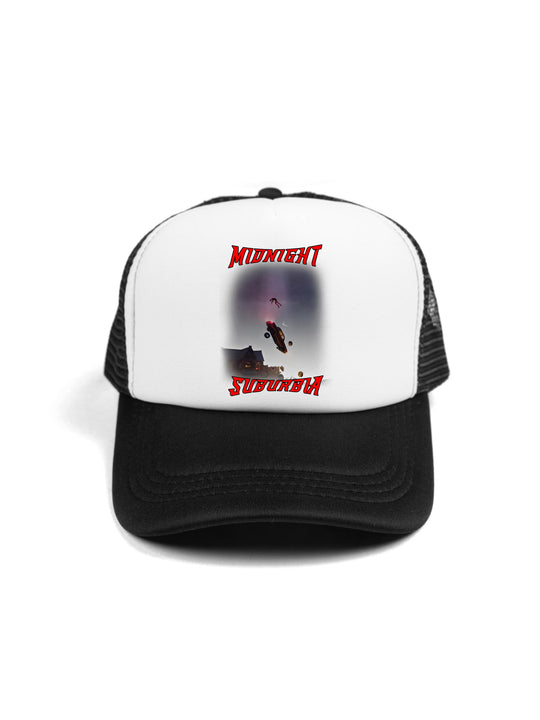 Midnight Suburbia Art A Trucker Hat