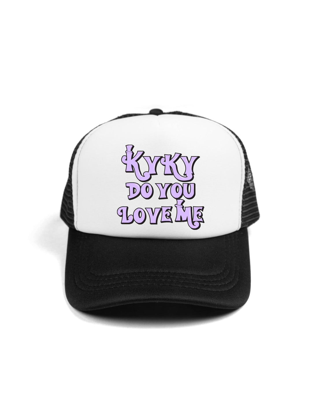 kyky do you love me purple Trucker Hat