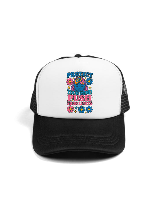 Protect Your Mind Push Your Limits Trucker Hat