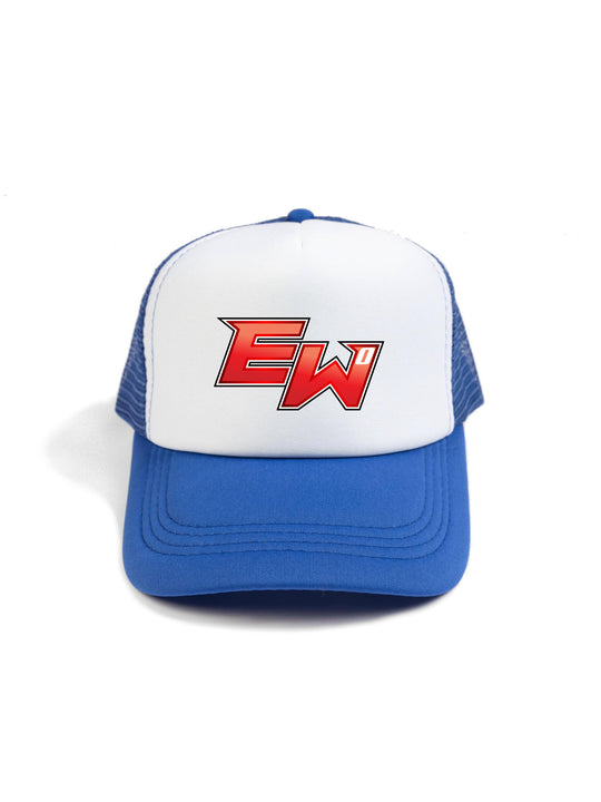 Elijah White Logo Trucker Hat