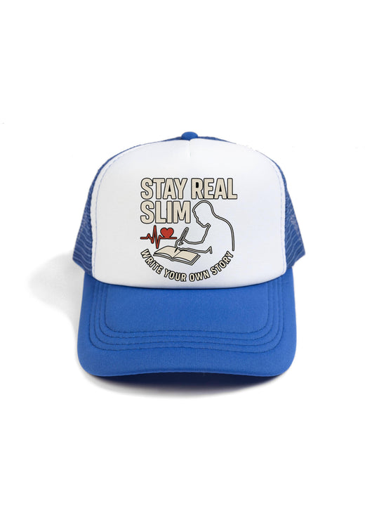 Stay Real Slim Logo Trucker Hat