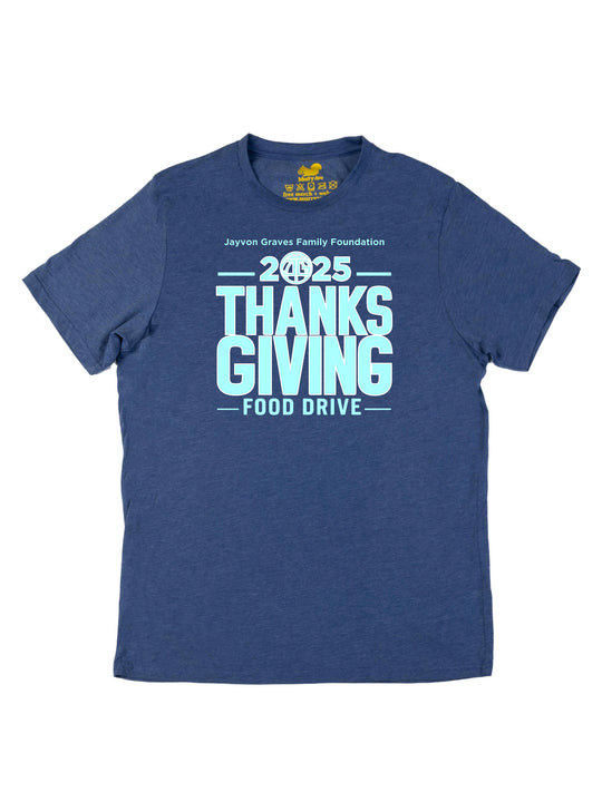 Jayvon Graves Foundation 2025 Thanks Giving Blue R Unisex T-Shirt