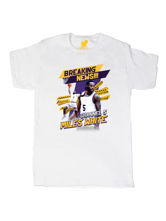 MIles White Collage Unisex T-Shirt