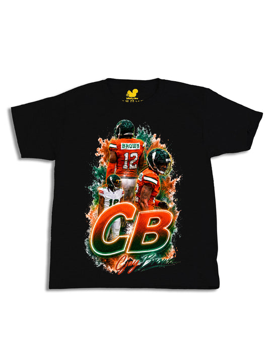 Cjay Brown Initials Youth T-Shirt