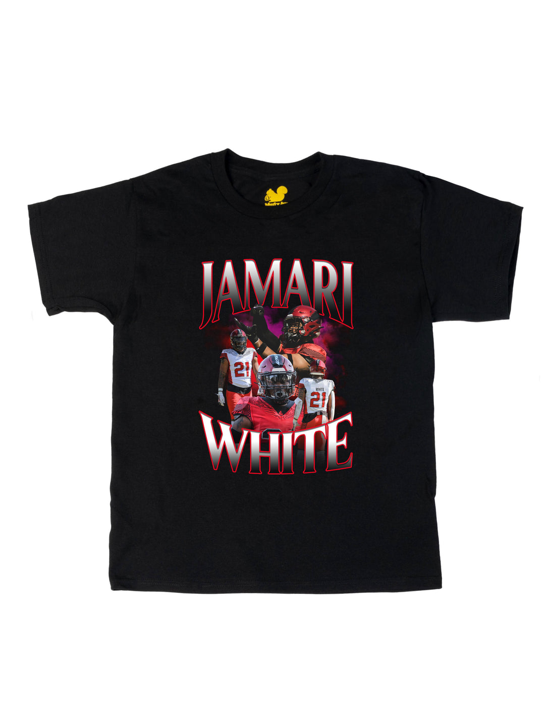 Jamari White Collage Youth T-Shirt