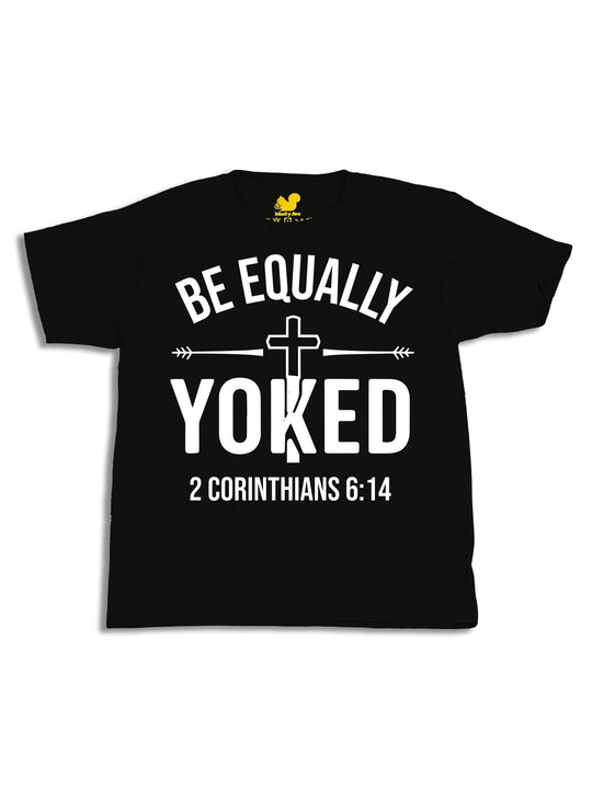 Be Equally Yoked Logo White Youth T-Shirt