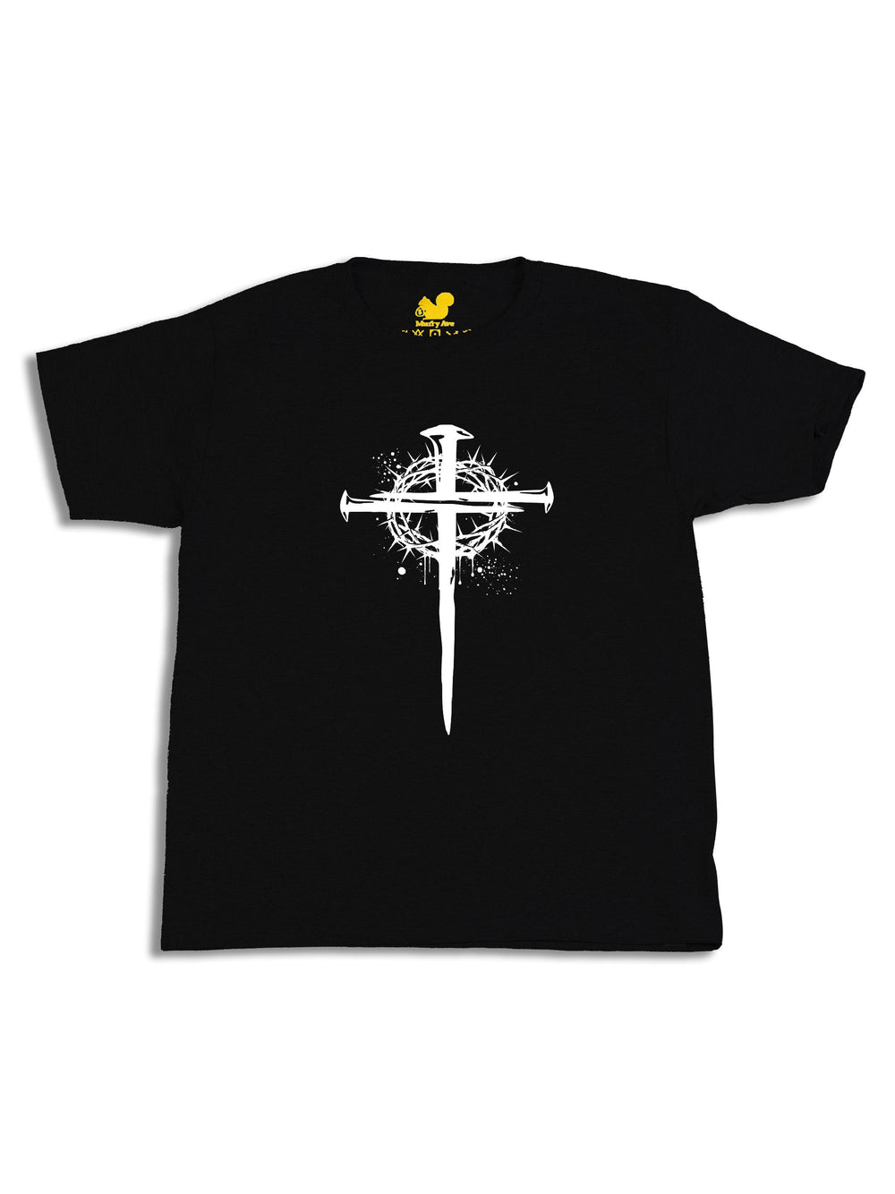 Cross with Crown Logo White Youth T-Shirt