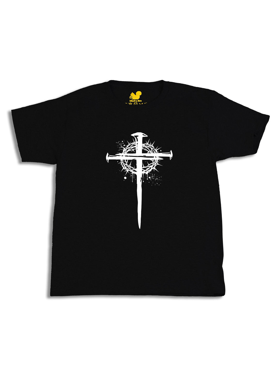 Cross with Crown Logo White Youth T-Shirt