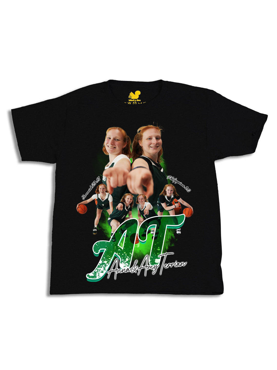 Anna and Amy Terrian Collage Youth T-Shirt