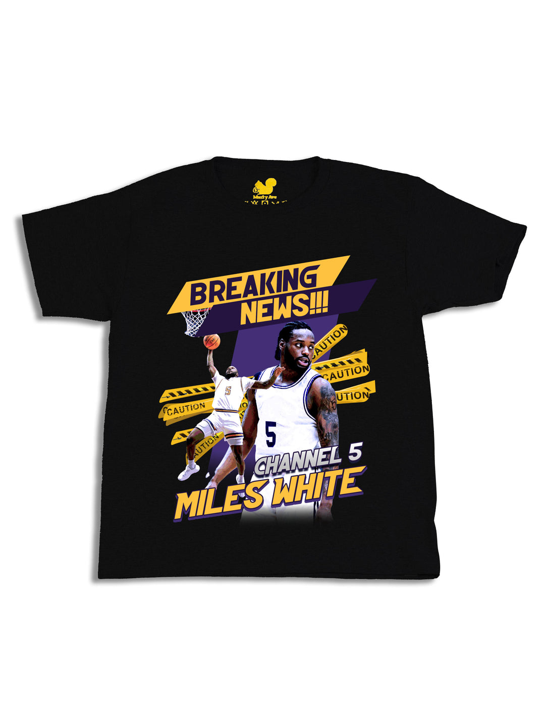 MIles White Collage Youth T-Shirt