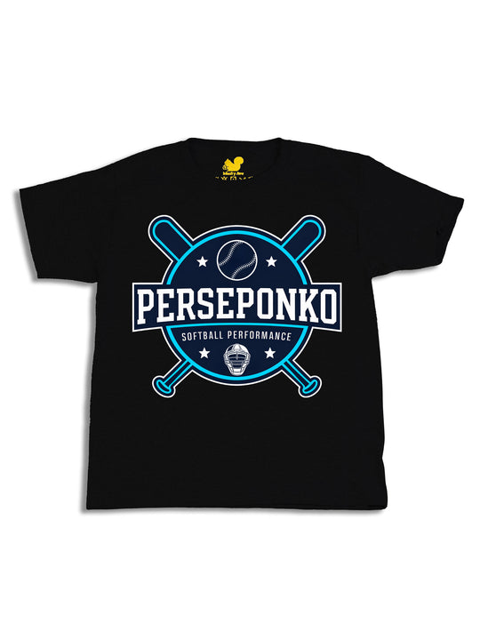 Perseponko Softball Performance Logo Youth T-Shirt