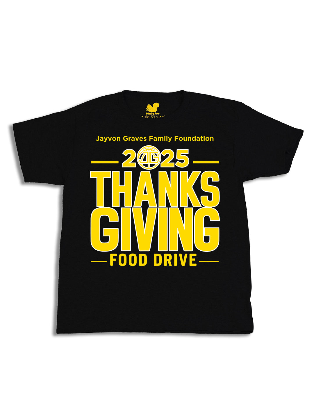 Jayvon Graves Foundation 2025 Thanks Giving Yellow R Youth T-Shirt