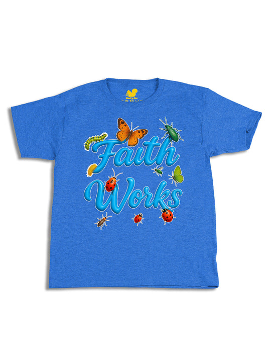Faith Works Blue Youth T-Shirt