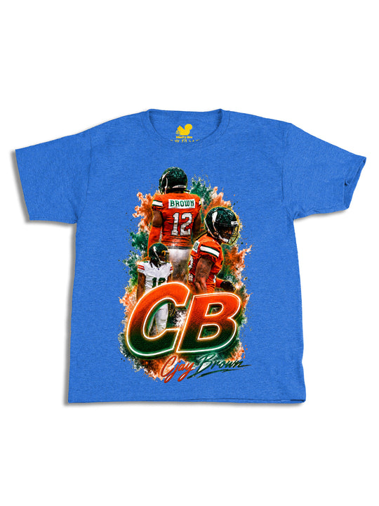 Cjay Brown Initials Youth T-Shirt