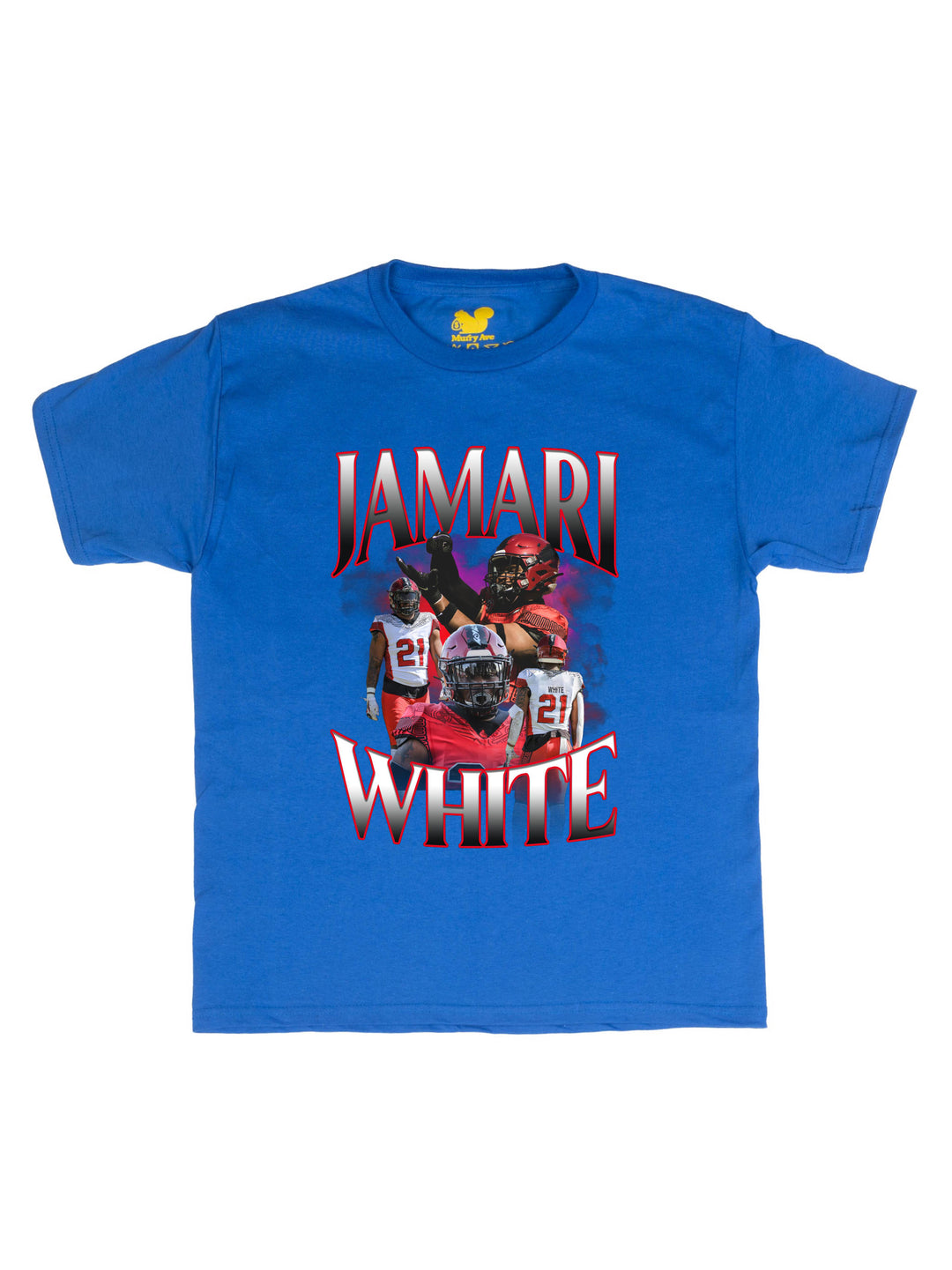 Jamari White Collage Youth T-Shirt