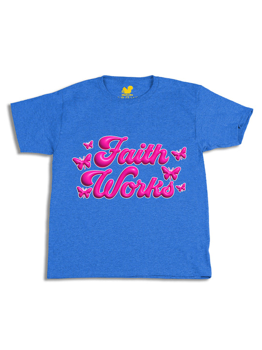 Faith Works Pink Youth T-Shirt