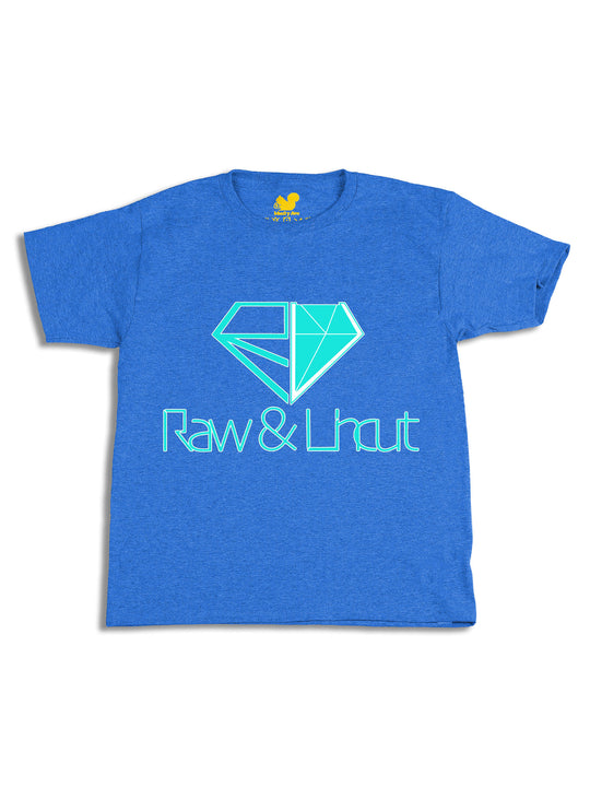 Raw and Uncut Teal Youth T-Shirt