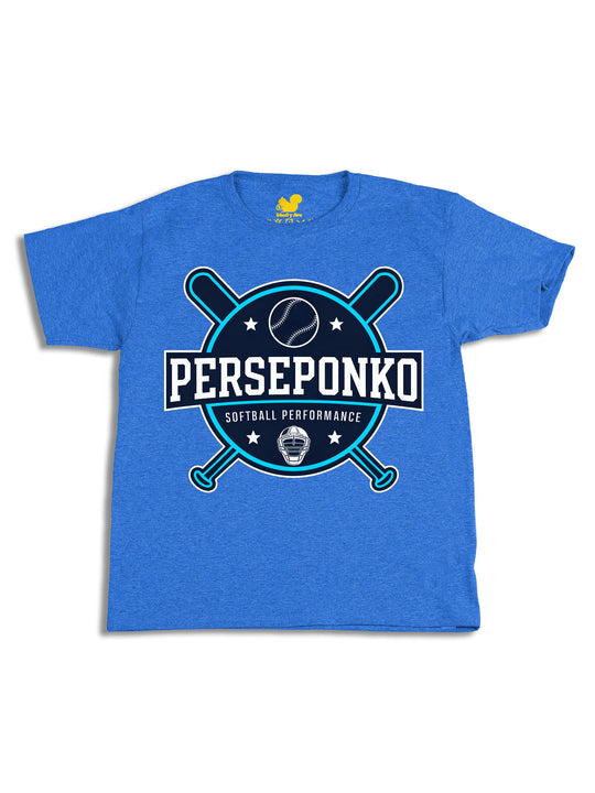 Perseponko Softball Performance Logo Youth T-Shirt