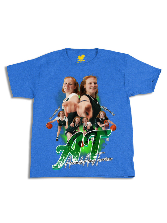 Anna and Amy Terrian Collage Youth T-Shirt
