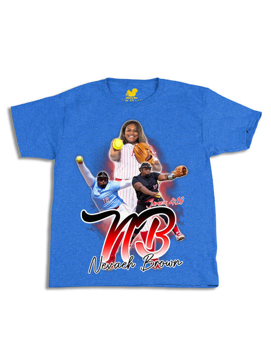 Nevaeh Brown Initials Youth T-Shirt
