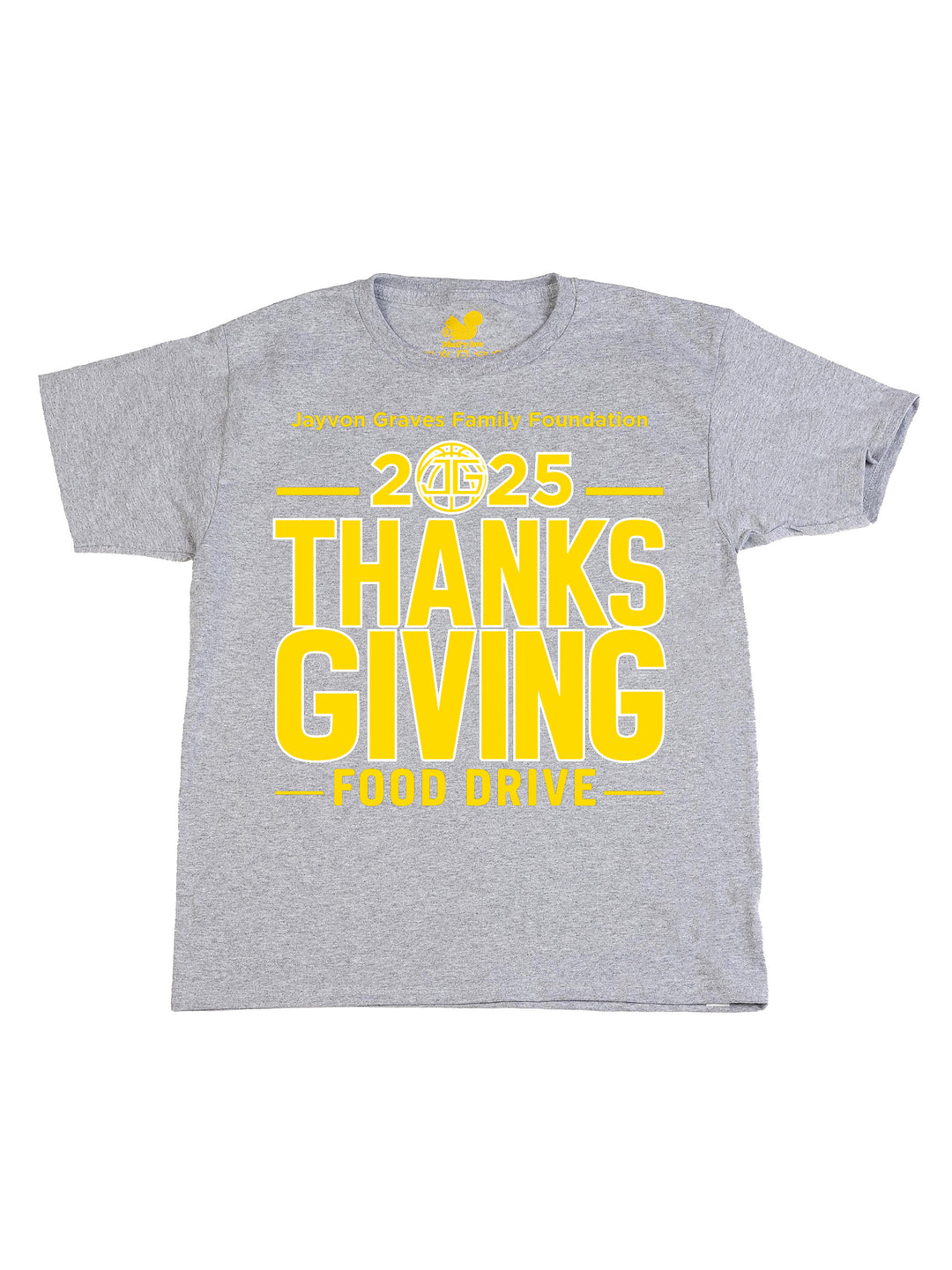Jayvon Graves Foundation 2025 Thanks Giving Yellow R Youth T-Shirt