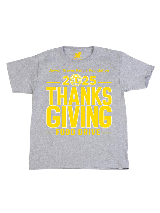 Jayvon Graves Foundation 2025 Thanks Giving Yellow R Youth T-Shirt