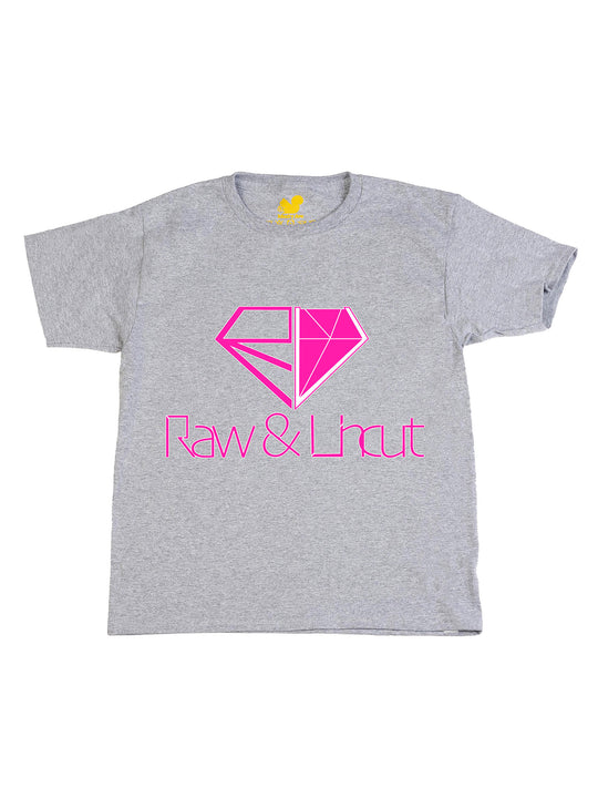 Raw and Uncut Pink Youth T-Shirt