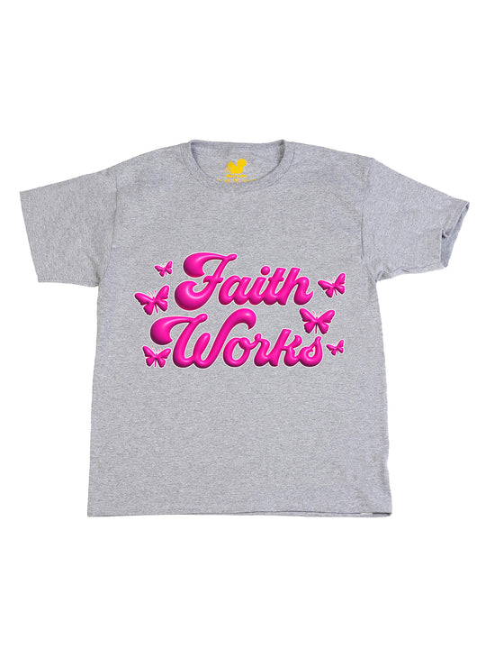Faith Works Pink Youth T-Shirt