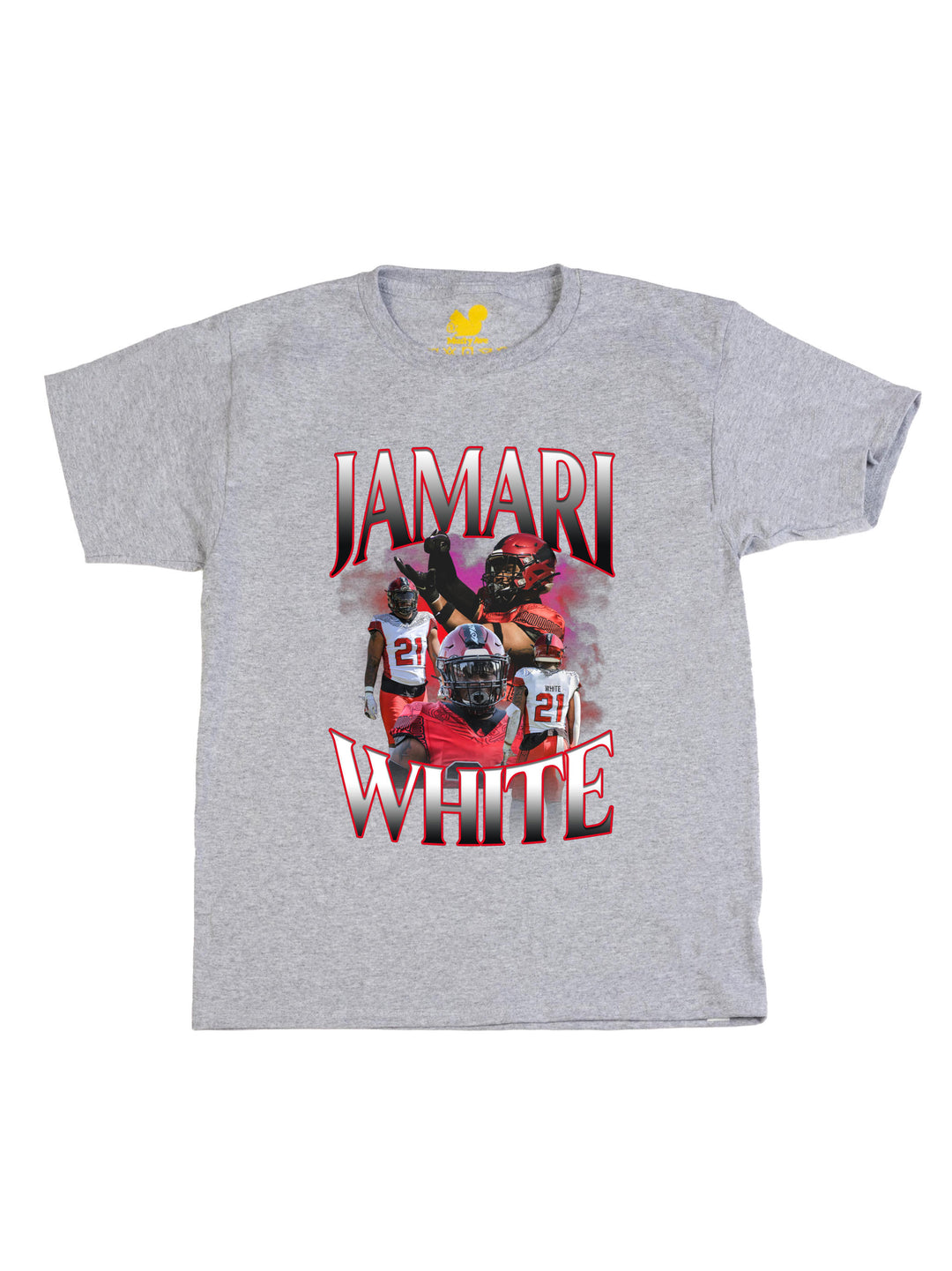 Jamari White Collage Youth T-Shirt